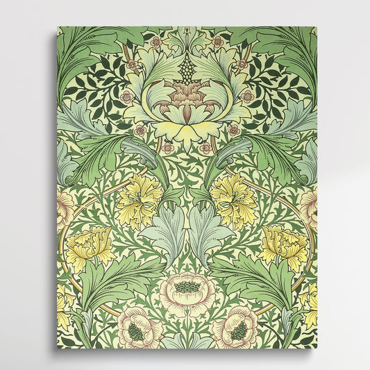 Flower Pattern - Paint by Numbers by William Morris