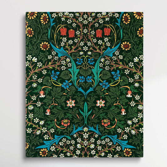 Flower Pattern - Paint by Numbers by William Morris