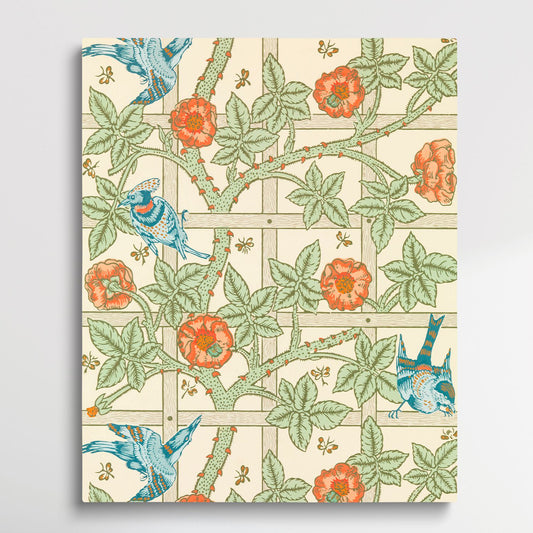 Flower Pattern - Paint by Numbers by William Morris