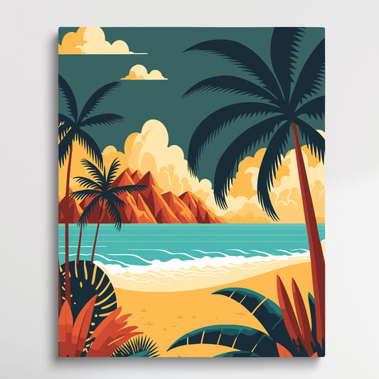 Beach Scenery - Paint by Numbers