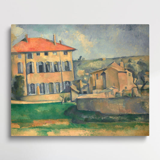 House and Farm at Jas de Bouffan - Paint by Numbers by Paul Cezanne