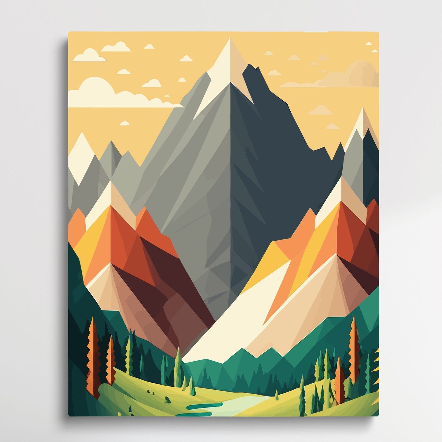 Mountain Travel - Paint by Numbers