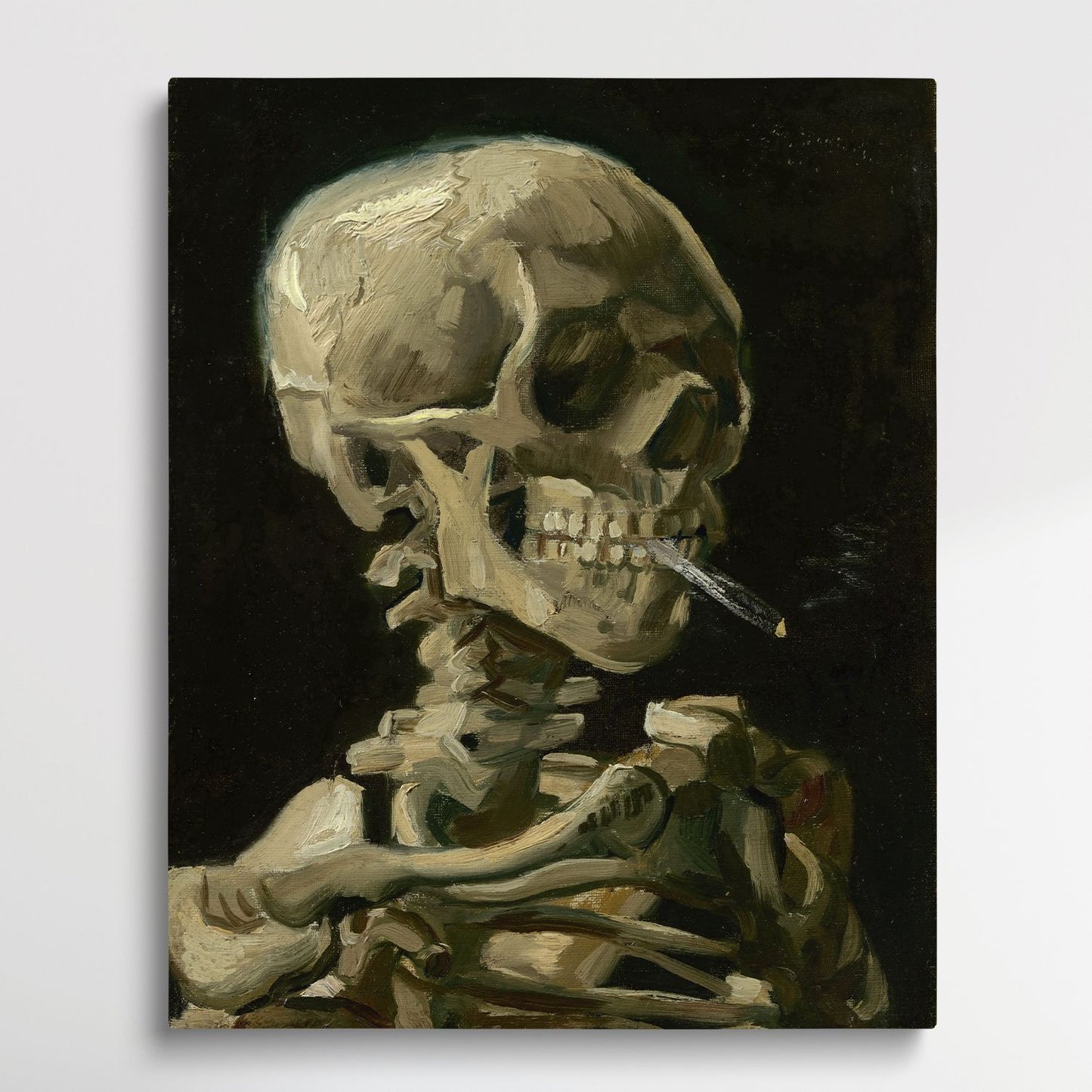 Skull with Burning Cigarette - Paint by Numbers by Van Gogh