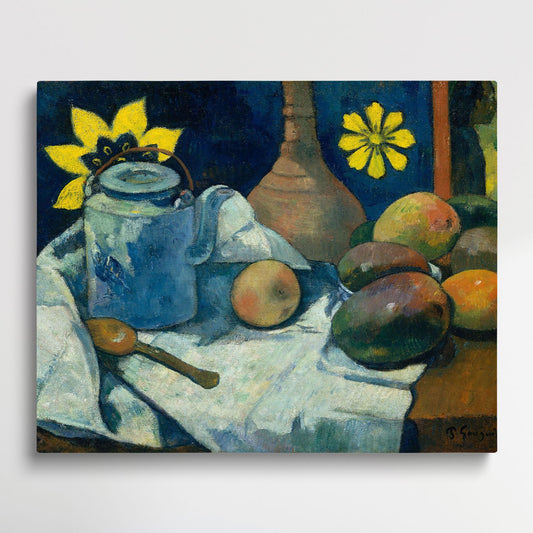 Still Life with Teapot and Furit - Paint by Numbers by Paul Gauguin