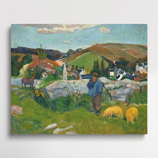 The Swineherd - Paint by Numbers by Paul Gauguin